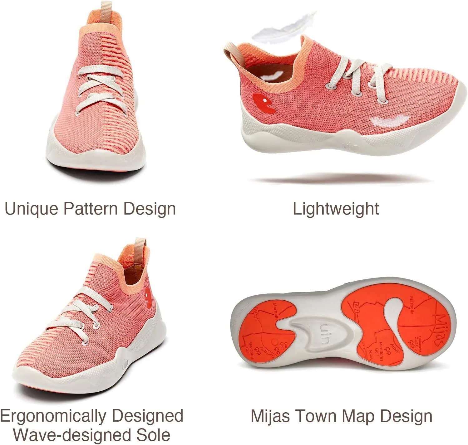 UIN Women's Fashion Sneakers Lightweight Walking Casual Slip Ons Comfortable Art Painted Athletic Travel Shoes