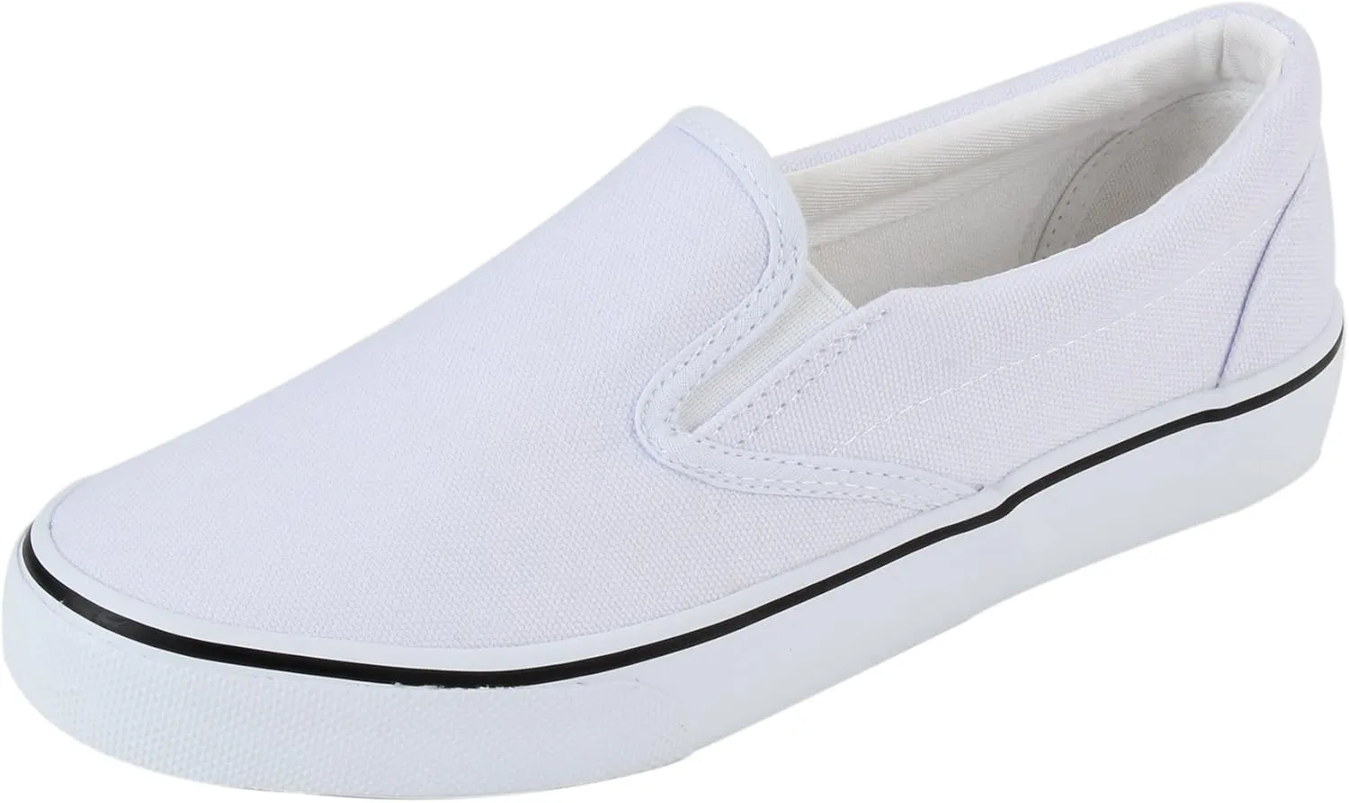 UJoowalk Womens Canvas Slip on Fashion Sneaker Skate Shoe
