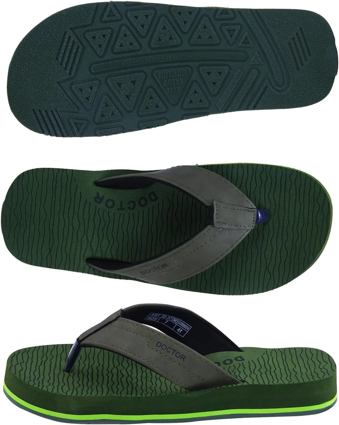 Ultra Cushion Slippers for Men's| Lightweight & Comfortable| Orthopedic & Diabetic| Casual & Stylish| Non-Slip Durable Mcr Dr Chappals & House Flip flops For Gent's & Boy’s D-37