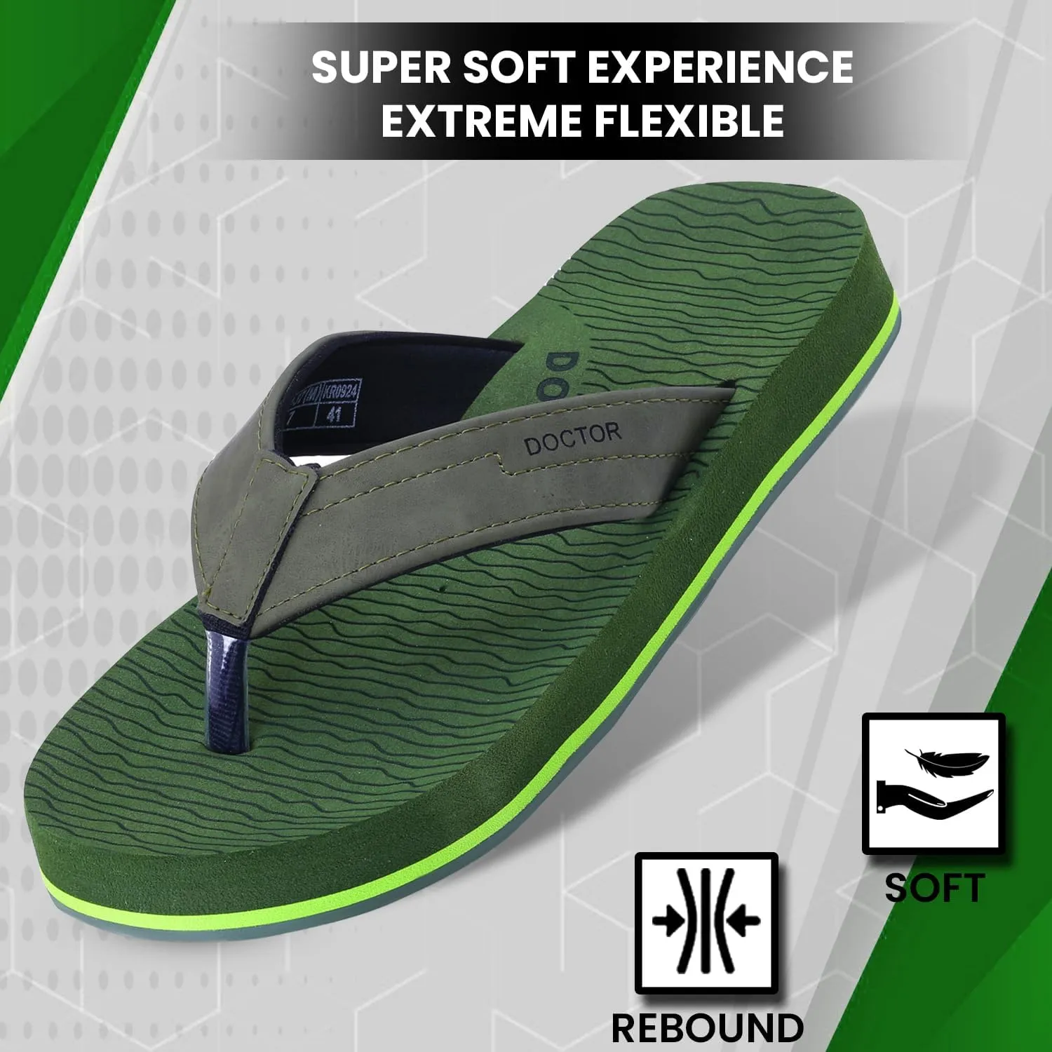 Ultra Cushion Slippers for Men's| Lightweight & Comfortable| Orthopedic & Diabetic| Casual & Stylish| Non-Slip Durable Mcr Dr Chappals & House Flip flops For Gent's & Boy’s D-37