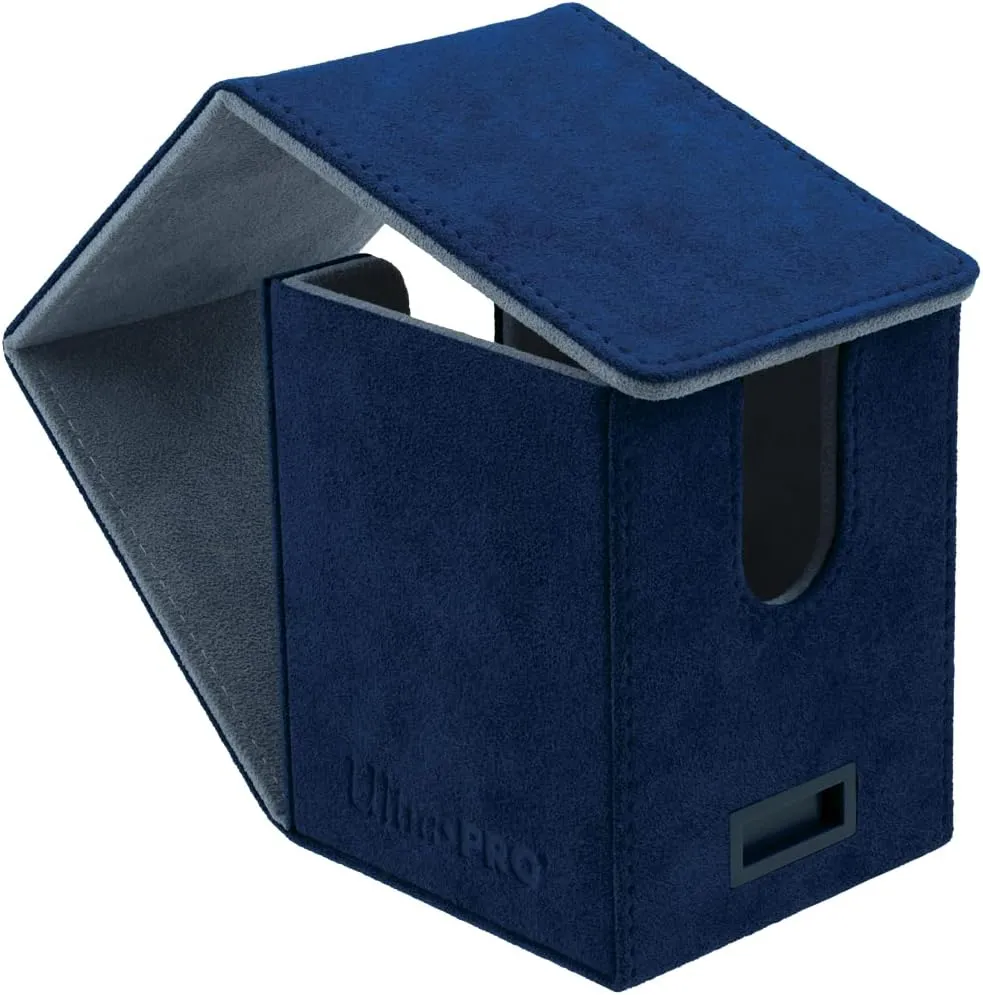 Ultra Pro - Vivid Alcove Flip Deck Box (Blue) - Protect and Store up to 100 Double Sleeves Standard Size Cards, Perfect for Sports Cards, Gaming Cards & Collectible Trading Cards