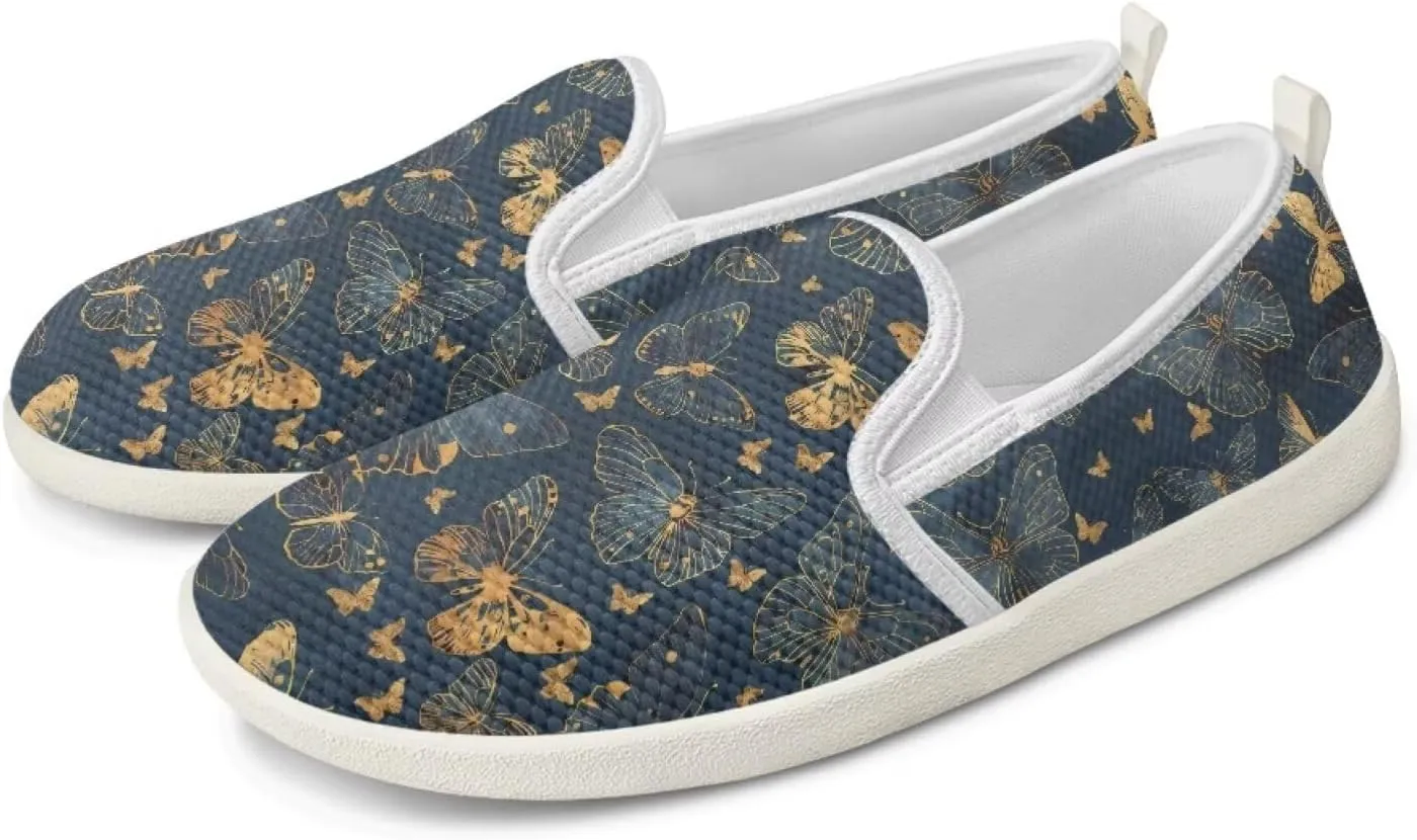 UNICEU Women Slip On Walking Sneaker Light Weight Sneaker Low Cut Flat Work Loafers Womens Casual Footwear Trainer