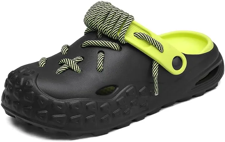 Unisex-Adult Bayaband Clogs, Lime Khaki/Navy