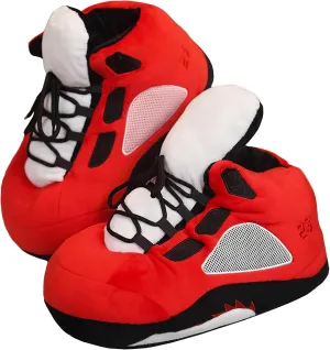 Unisex Cosy Trendy Big Sneaker Slippers Comfy Kicks Non Slip Sole Indoor House Plush Slippers - One Size Fits Most