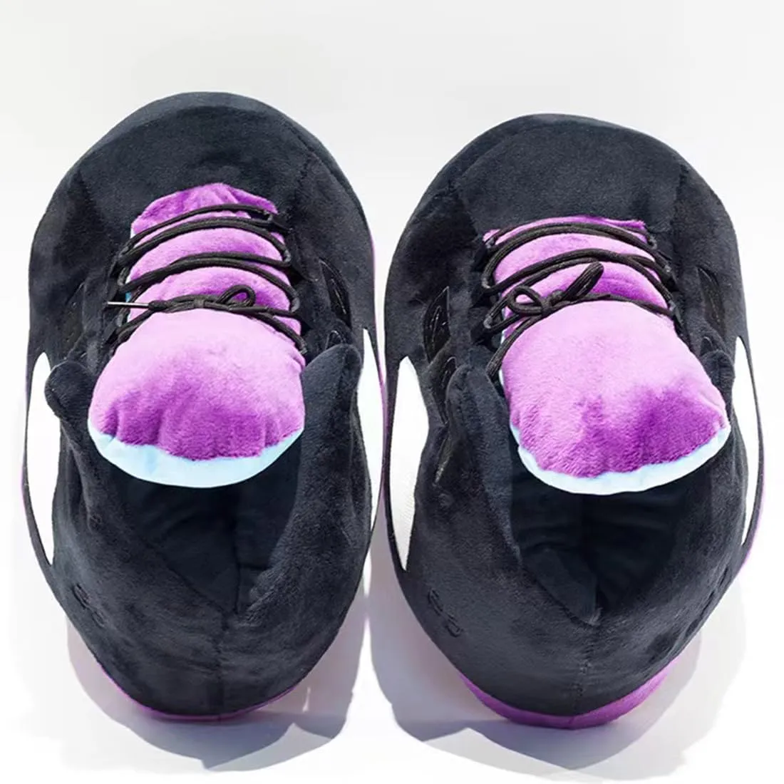 Unisex Cosy Trendy Big Sneaker Slippers Comfy Kicks Non Slip Sole Indoor House Plush Slippers - One Size Fits Most