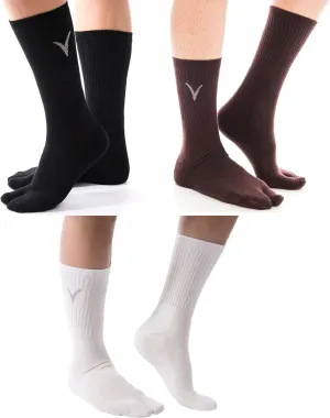 V-Toe Flip-Flop Socks - Tabi Split Toe Thicker Cotton for Men & Women - Japanese Separated Socks