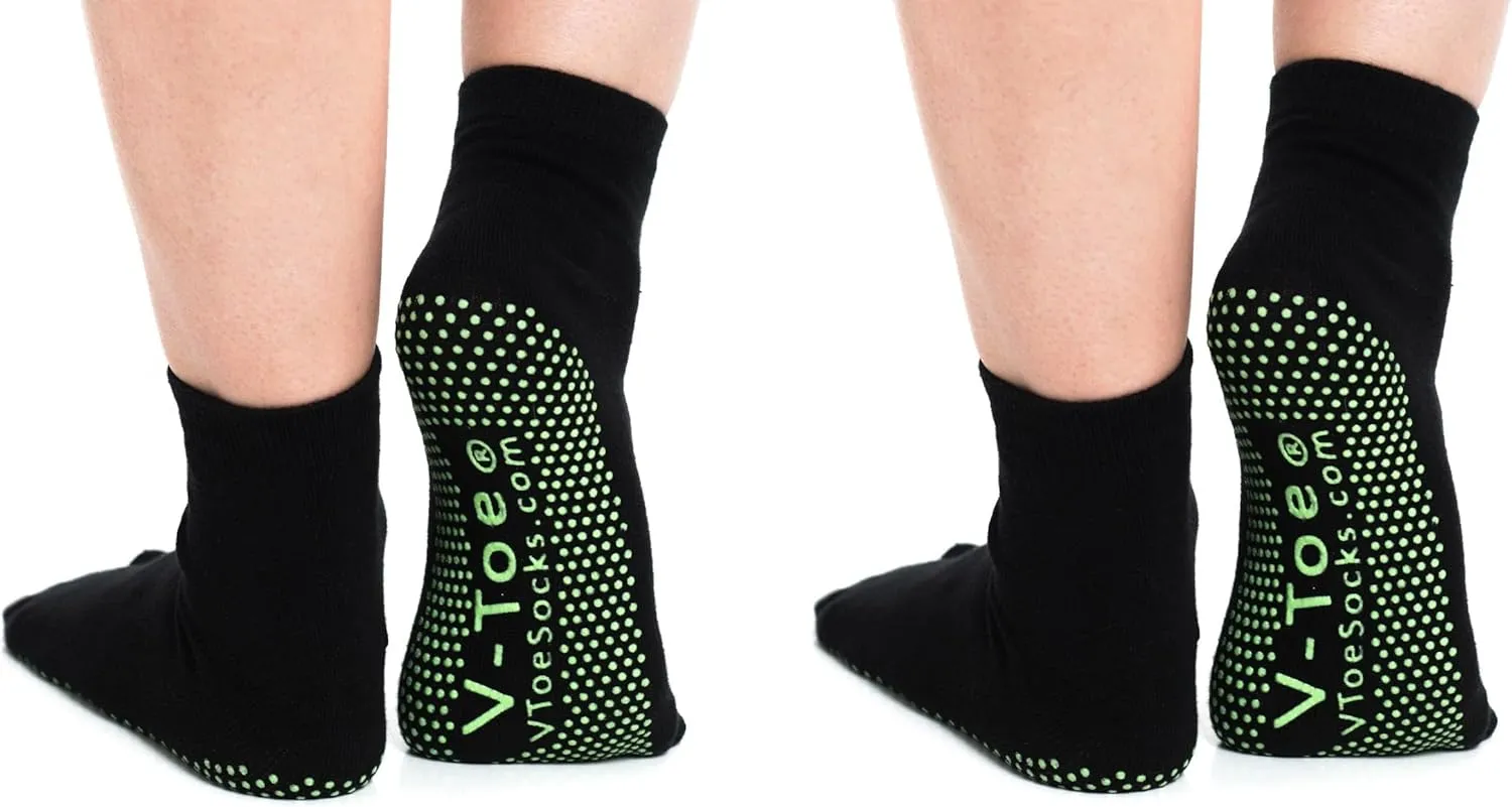 V-Toe Non-Slip Flip-Flop Socks - Tabi Split Toe Socks for Women & Men Size - Unisex Toes Separated Yoga Socks