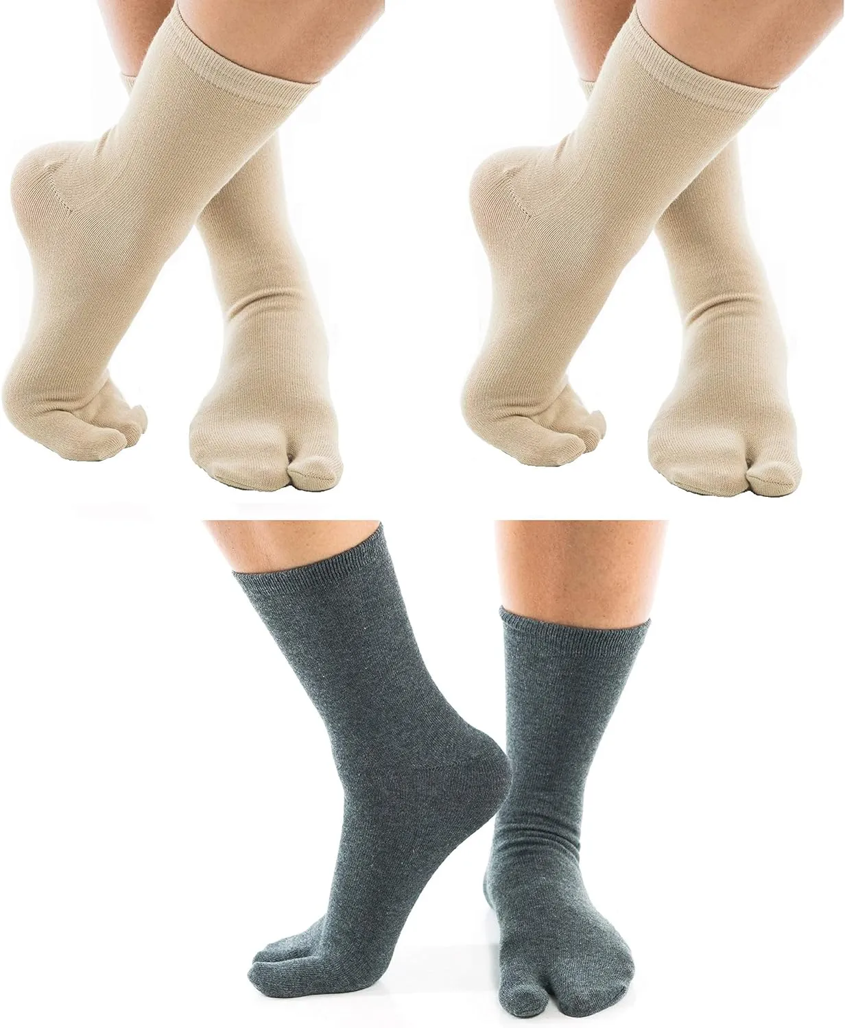 V-Toe Split Toe Flip-Flop Socks | Tabi Premium Cotton Blend Men & Women Socks | Men's Japanese Toes Separated Socks