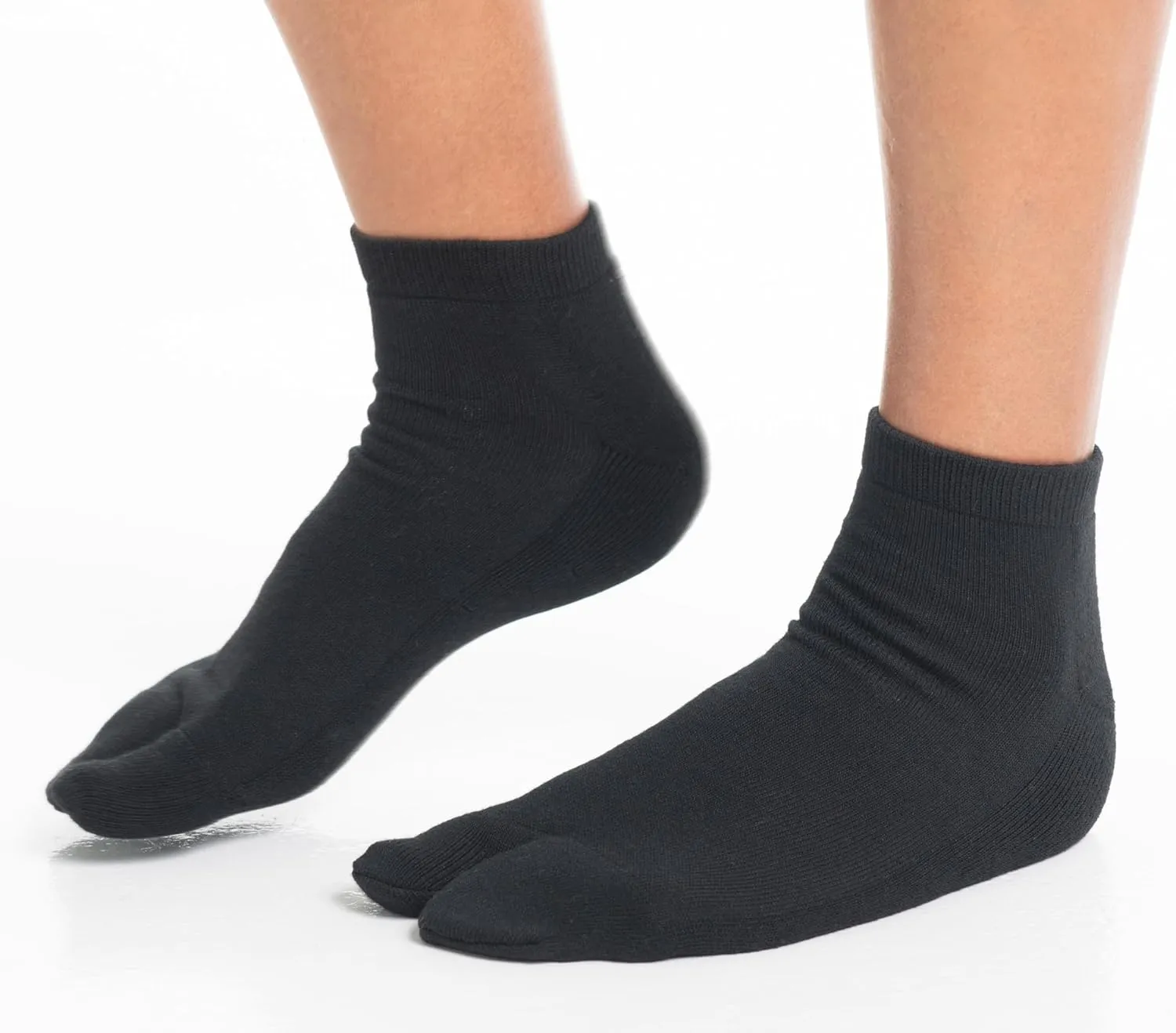 V-Toe Thick Quality Ankle Flip-Flop Socks - Tabi Split Toe Men Women Japanese 3 Pack