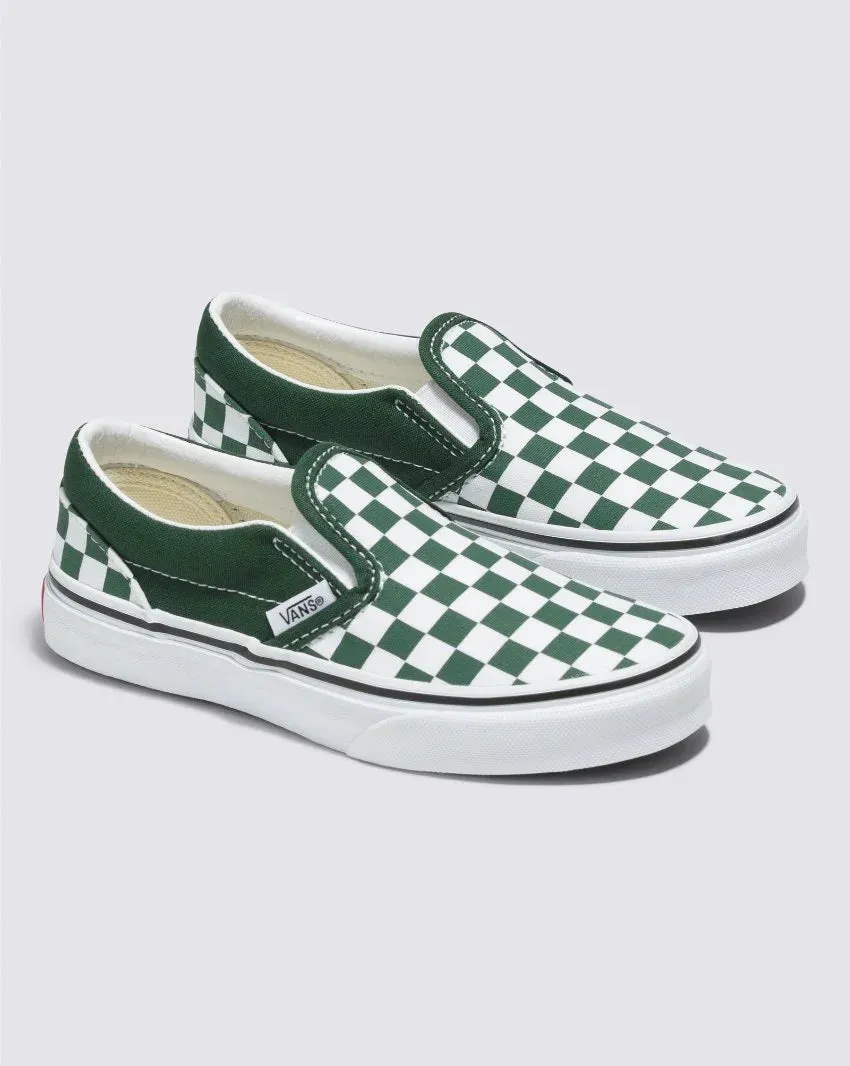 VANS // Kids Classic Slip-On CHECKERBOARD MOUNTAIN VIEW