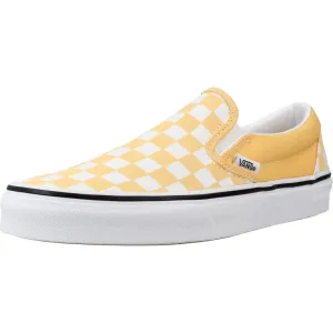 Vans unisex-adult Checkerboard Classic Slip-on 8.5 Women/7 Men Flax/True White