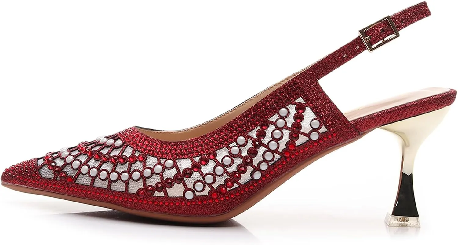 VenusCelia Women's Charming Lady Slingback Pump Shoe