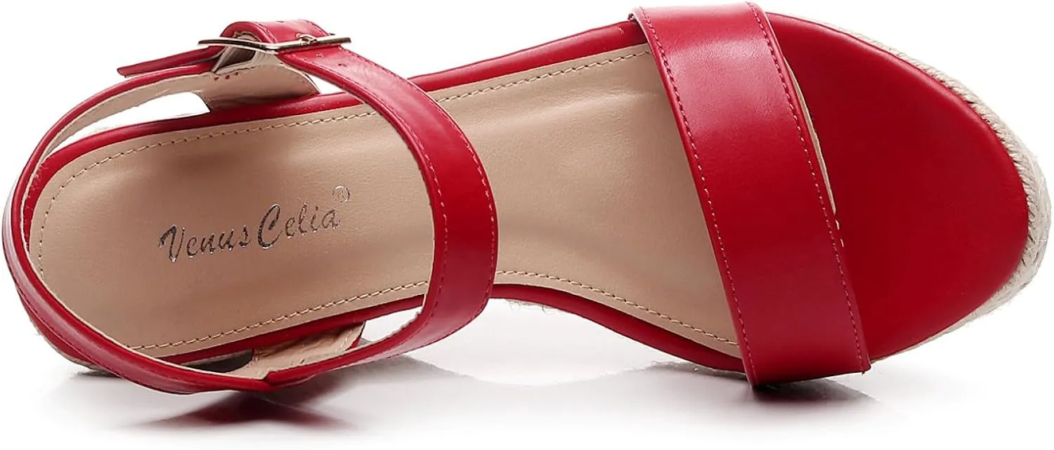 VenusCelia Women's Hyper Light Wedge Sandal