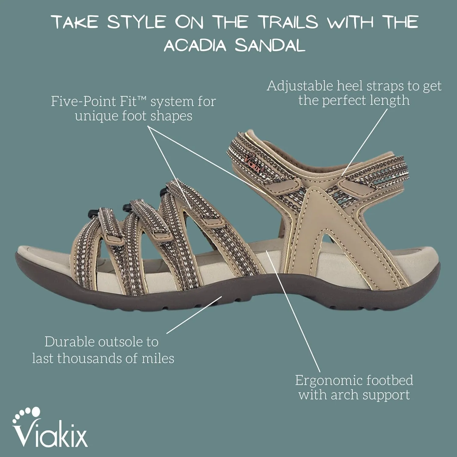 Viakix Acadia Hiking Sandal – Comfortable, Stylish Women's Sandals