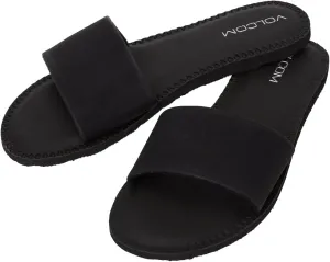 Volcom Women's Simple Synthetic Leather Strap Slide Sandal
