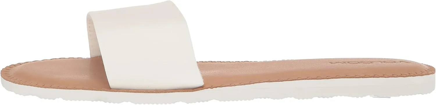 Volcom Women's Simple Synthetic Leather Strap Slide Sandal