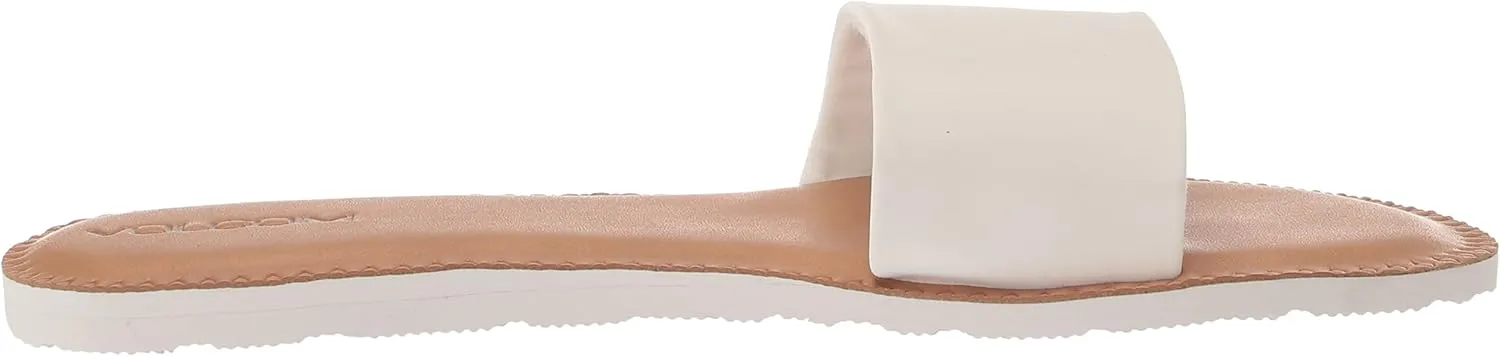 Volcom Women's Simple Synthetic Leather Strap Slide Sandal