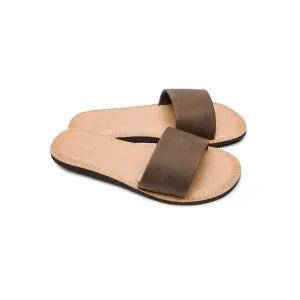 Volcom Women's Simple Synthetic Leather Strap Slide Sandal