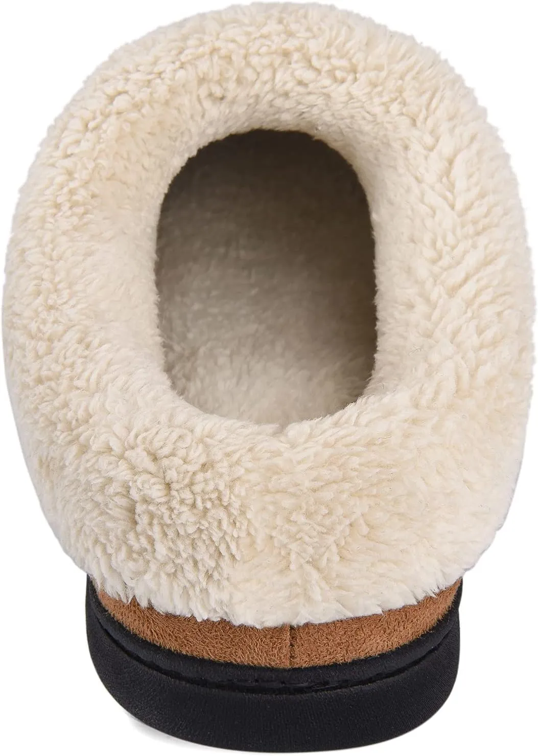 VONAMY Men's Slippers Fuzzy Warm House Shoes Memory Foam Slip On Clog Plush Wool Fleece Indoor Outdoor
