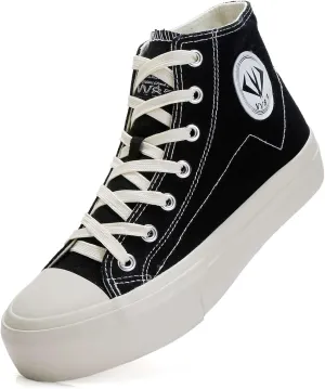 VV87 Unisex's High Top Classic Comfort Canvas Sneakers Stylish Lightweight Casual Walking Shoes