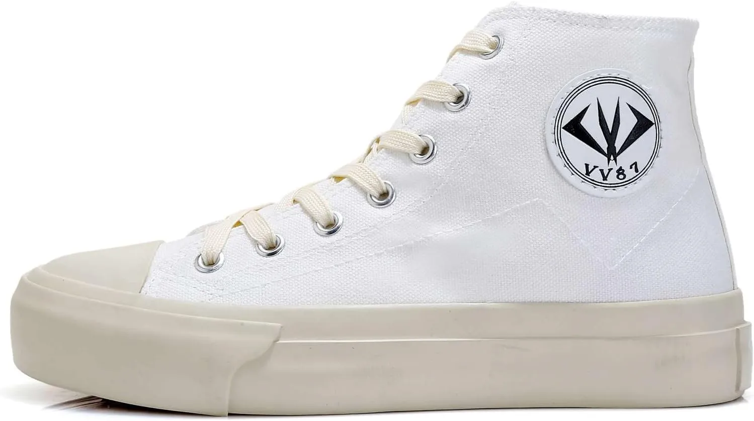 VV87 Unisex's High Top Classic Comfort Canvas Sneakers Stylish Lightweight Casual Walking Shoes