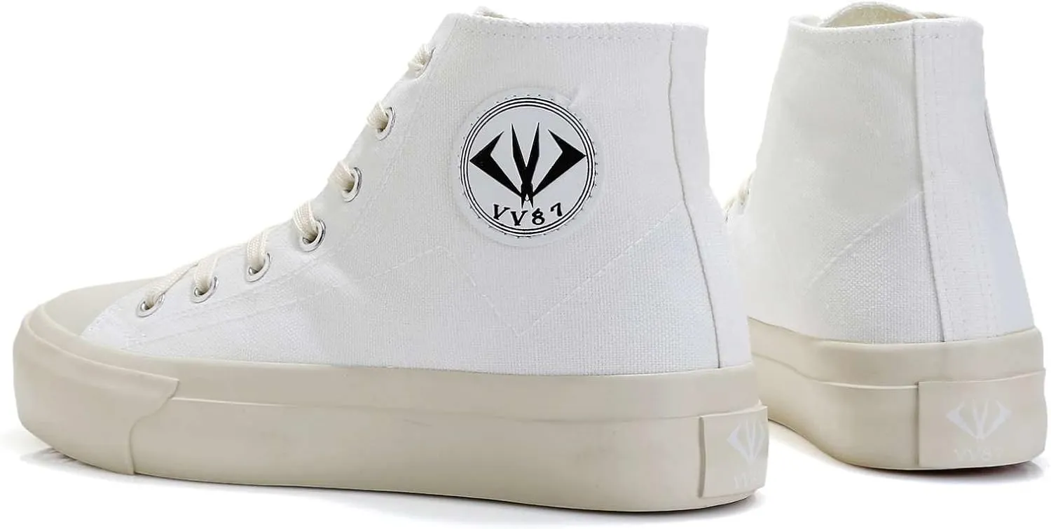 VV87 Unisex's High Top Classic Comfort Canvas Sneakers Stylish Lightweight Casual Walking Shoes