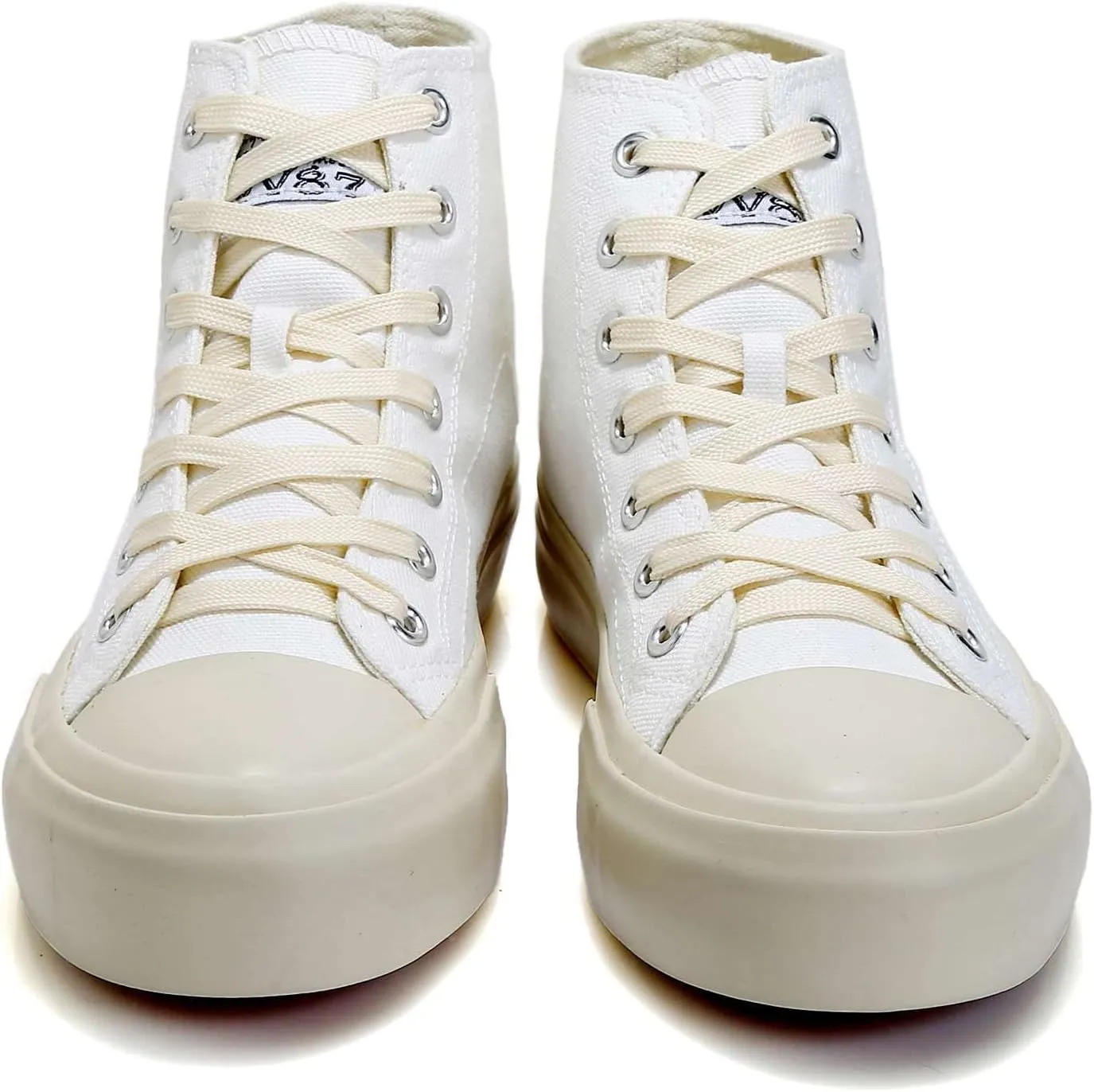 VV87 Unisex's High Top Classic Comfort Canvas Sneakers Stylish Lightweight Casual Walking Shoes