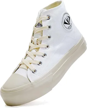 VV87 Unisex's High Top Classic Comfort Canvas Sneakers Stylish Lightweight Casual Walking Shoes