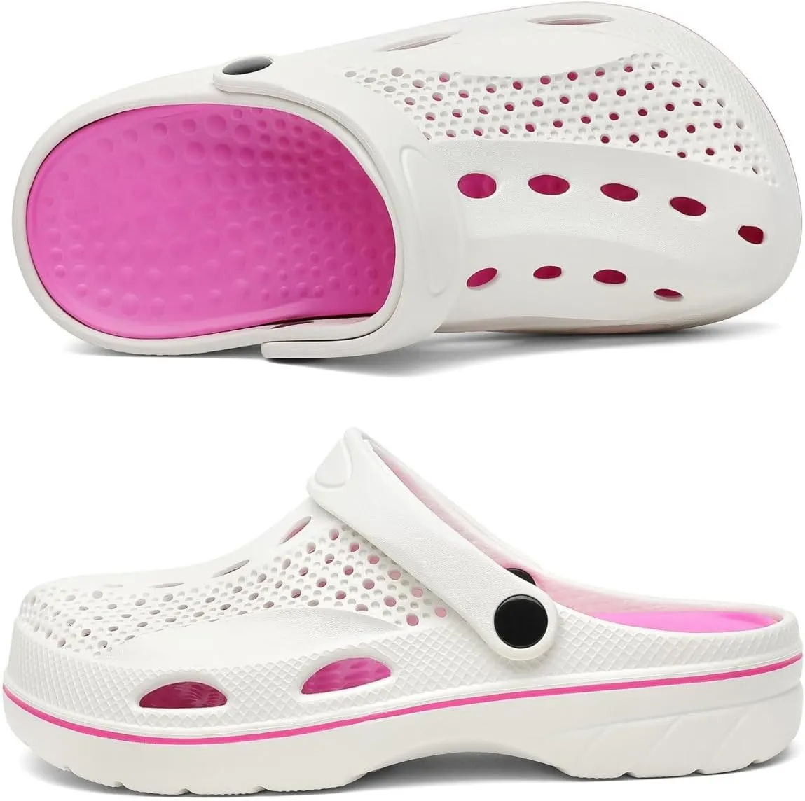 VZQ Women and Men Arch Support Clogs Slip-on Garden Shoes Outdoor Beach Slippers Sandals with Plantar Fasciitis Feet Cushion Insoles