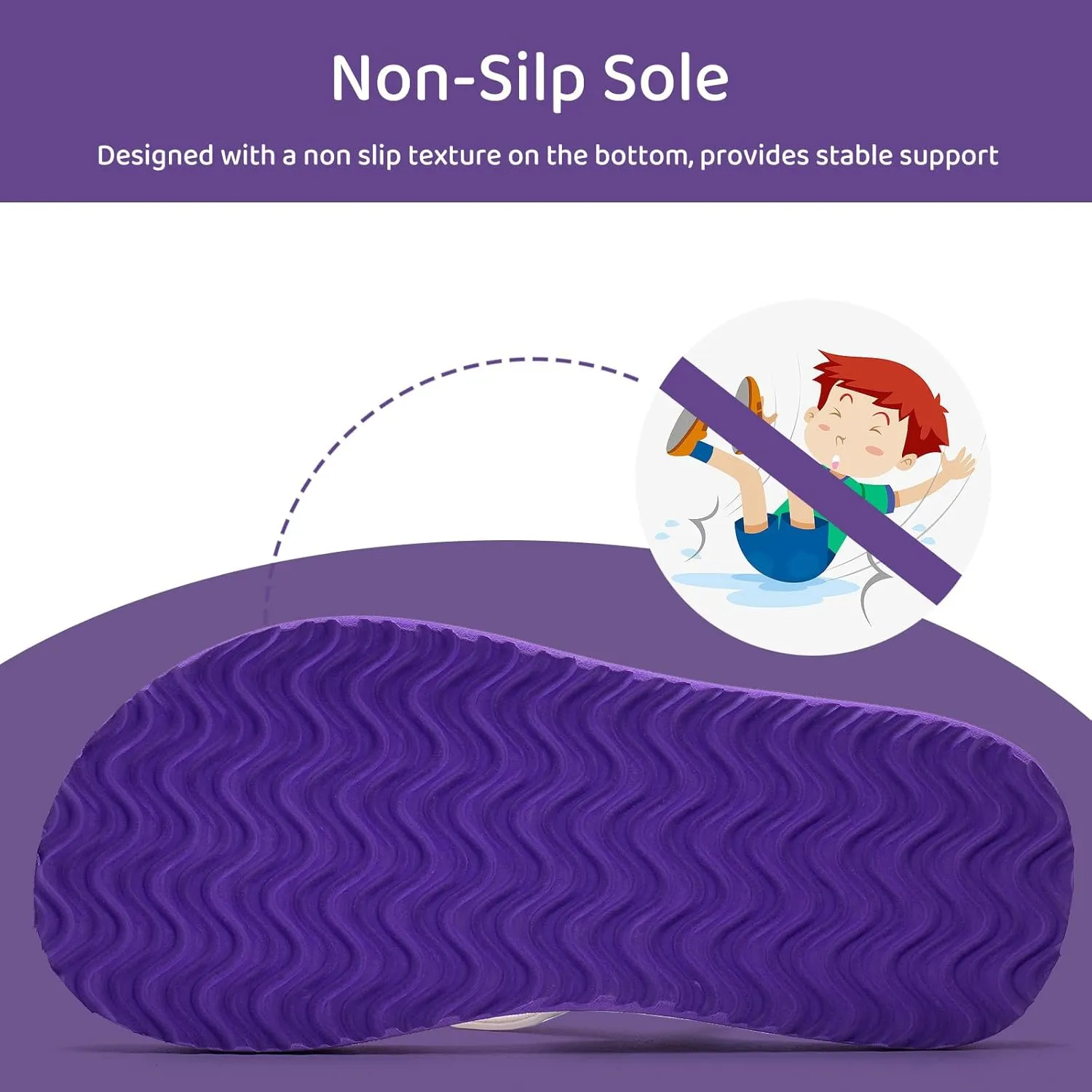 WateLves Girls & Boys Kids Flip Flop summer Slide Sandals Slip on Suitable for Bath Shower Beach pool (Little Kid/Big Kid)