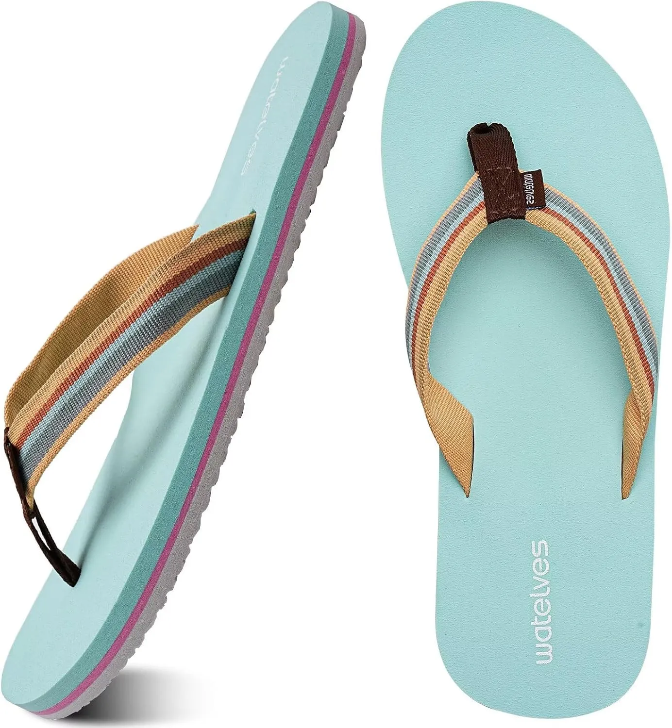 WateLves Womens-Flip-Flops-Thong-Sandals-Beach-Shoes Light and Comfortable for Vacation