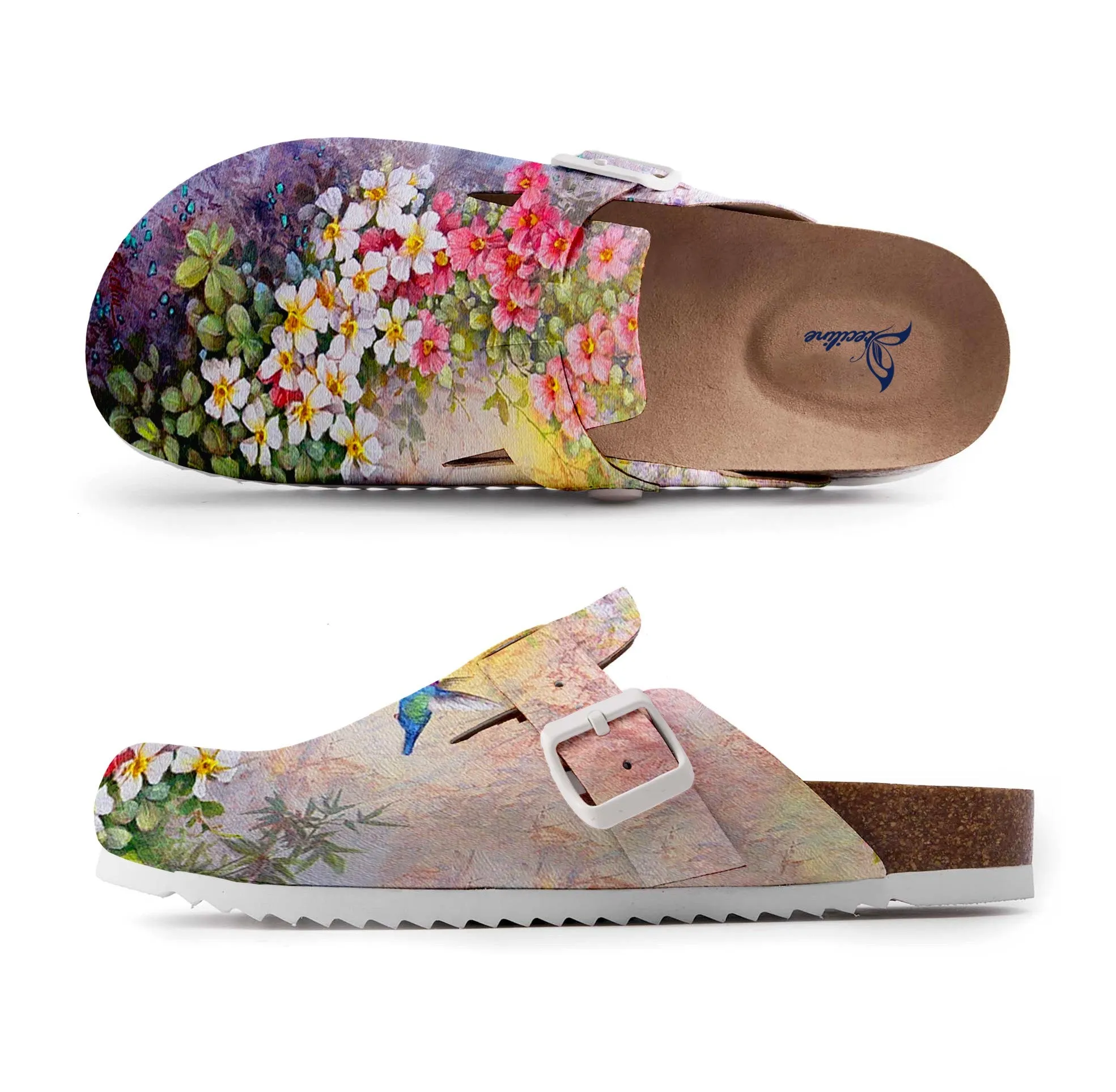 Watercolor Flowers And Birds