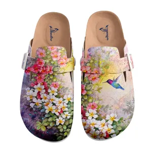 Watercolor Flowers And Birds