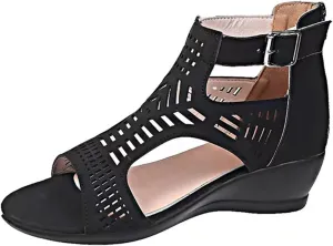 Wedge 2024 Heeled Sandals Cute Wedge Sandals Spring Open Toe Trendy Casual Comfort Summer Cover Heel Dressy Cutout