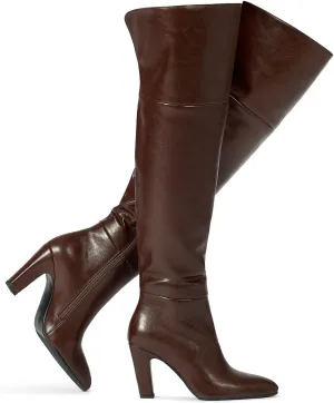 wetkiss Thigh High Boots for Women, Over the Knee Boots with Chunky Heel, Side Zipper, Wide Calf Design, Stylish and Comfy