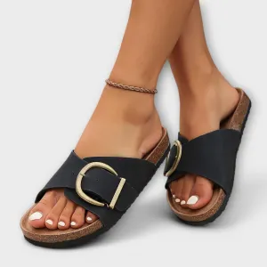 Winona – Buckled Slip-On Sandals