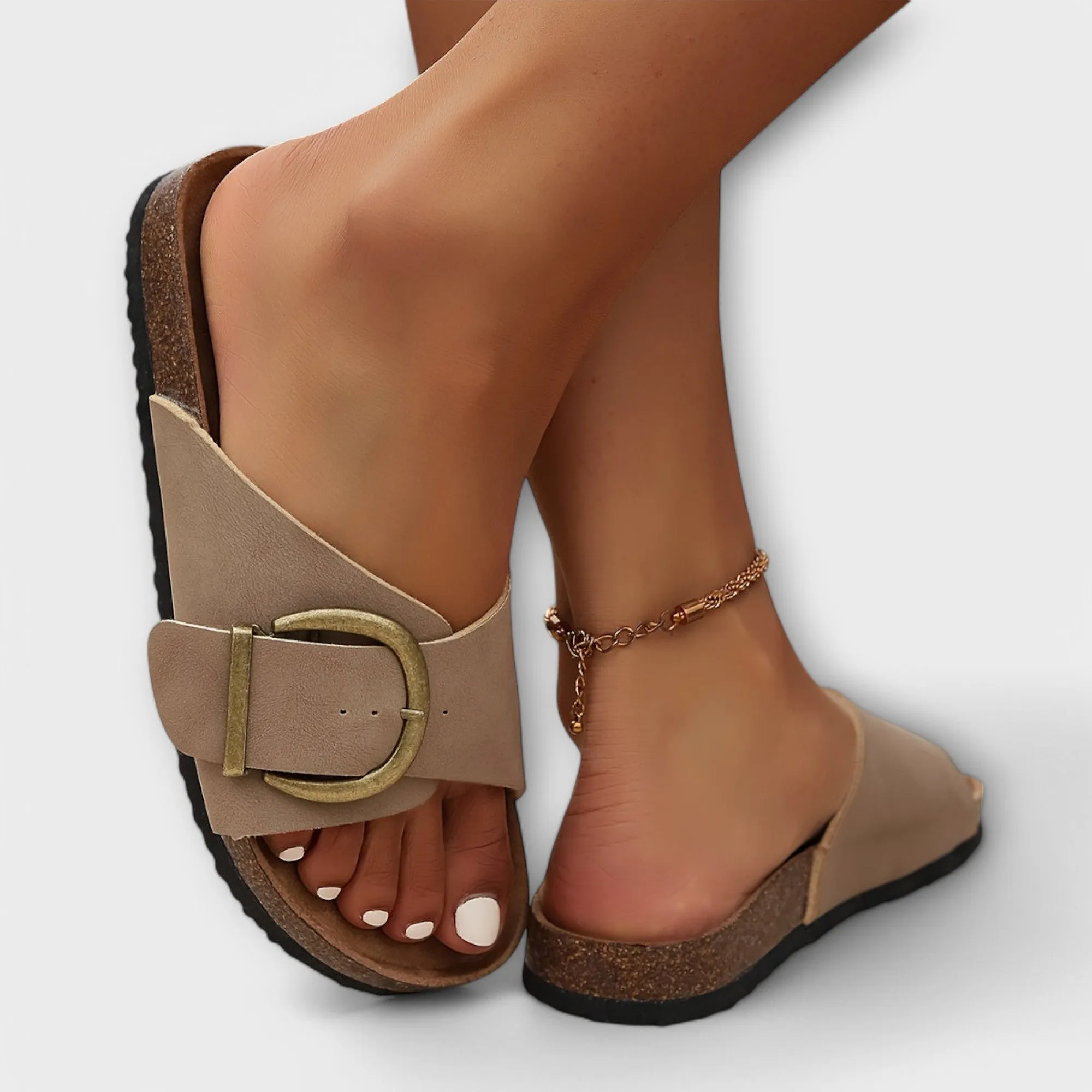Winona – Buckled Slip-On Sandals