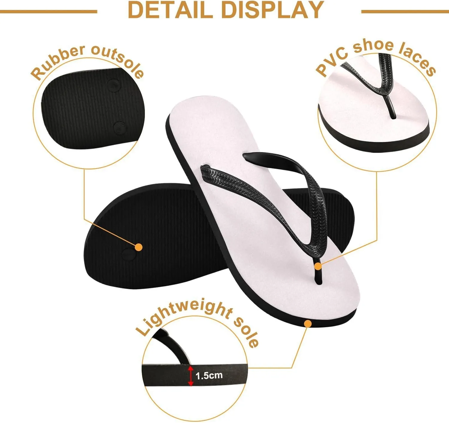 Women Beach Summer Casual Flip Flop BeigeQuick Dry Sandals Slipper for Men Beige