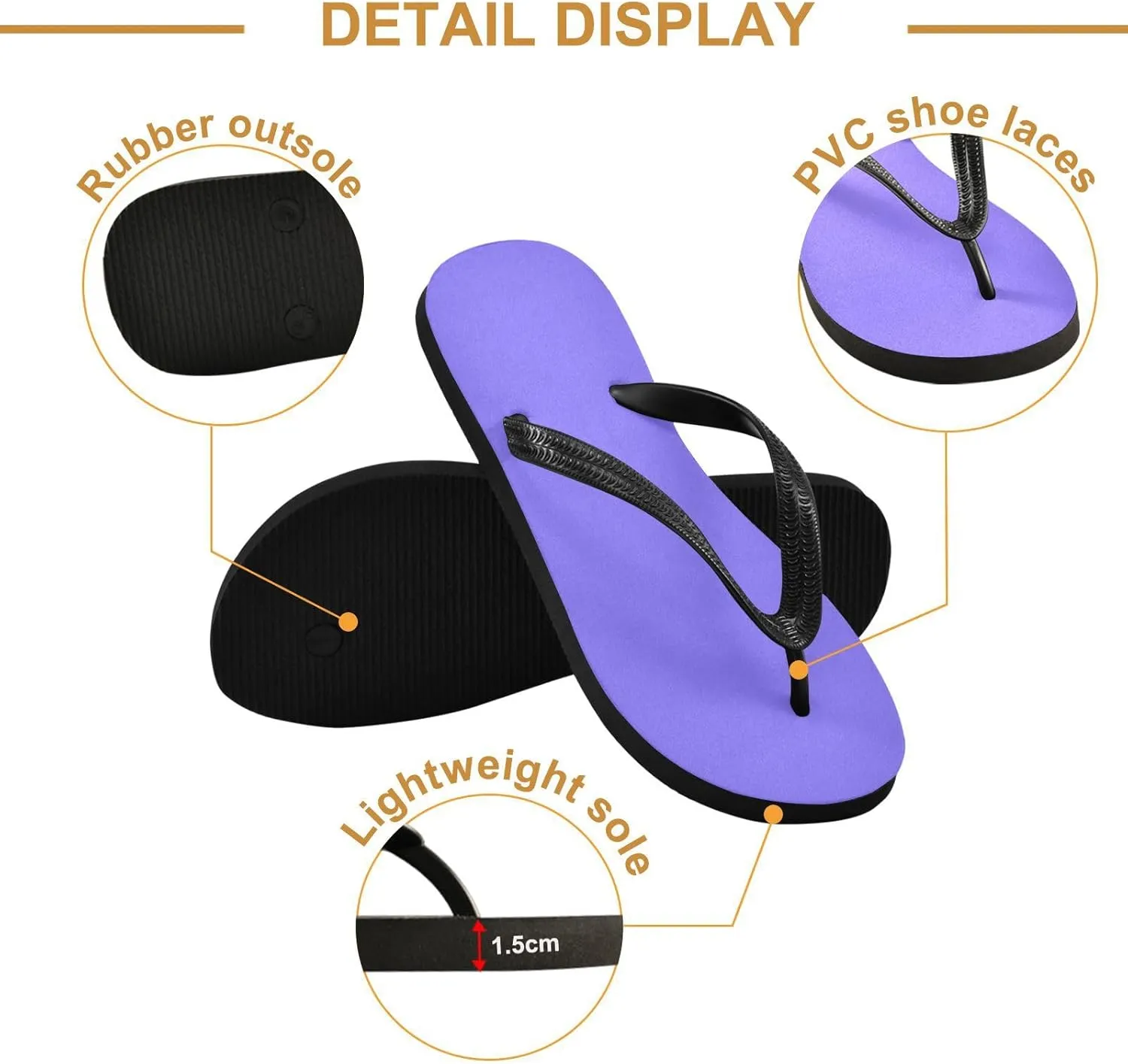 Women Beach Summer Casual Flip Flop BlackQuick Dry Sandals Slipper for Men Black