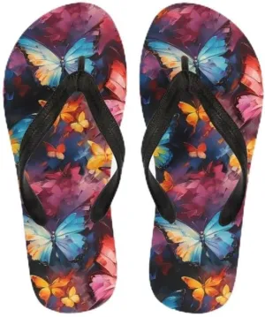 Women Camouflage Flip Flop Sandal, Sunflower Tulip Summer Lightweight Slippers Print Hawaii Holiday Thong Sandals