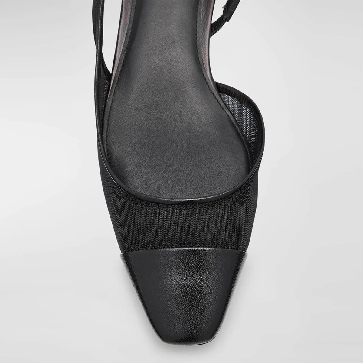 Women Closed Square Cap Toe Slingback Pumps Slip on Chunky Block Low Heels Stylish Dating Party Dress Shoes Size 4-16 US