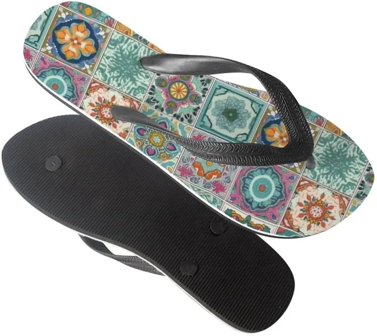 Women Galaxy Flip Flop Sandal, Animal Skull Butterfly Hotel Travel Footwear Comfort Slippers Flip Flop Sandals