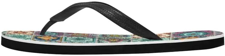 Women Galaxy Flip Flop Sandal, Animal Skull Butterfly Hotel Travel Footwear Comfort Slippers Flip Flop Sandals