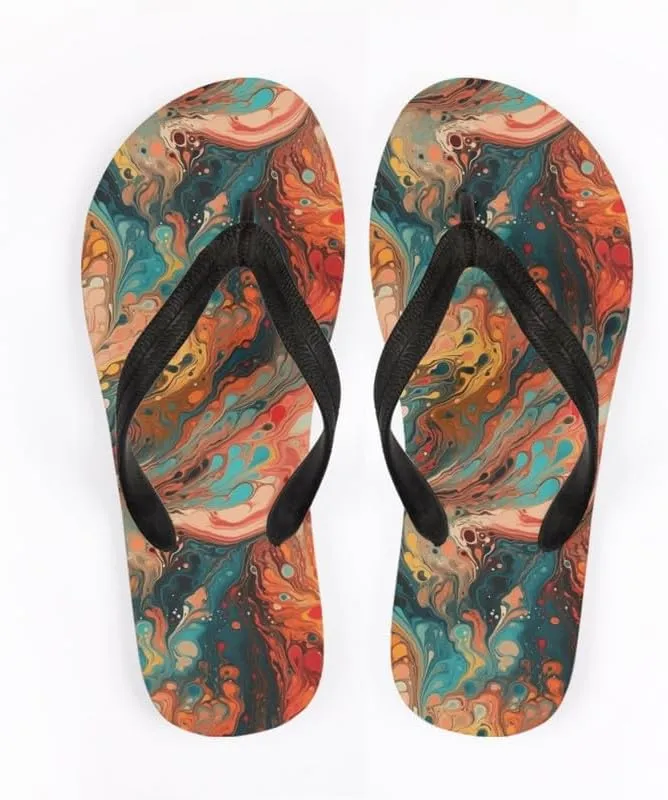Women Galaxy Flip Flop Sandal, Animal Skull Butterfly Hotel Travel Footwear Comfort Slippers Flip Flop Sandals