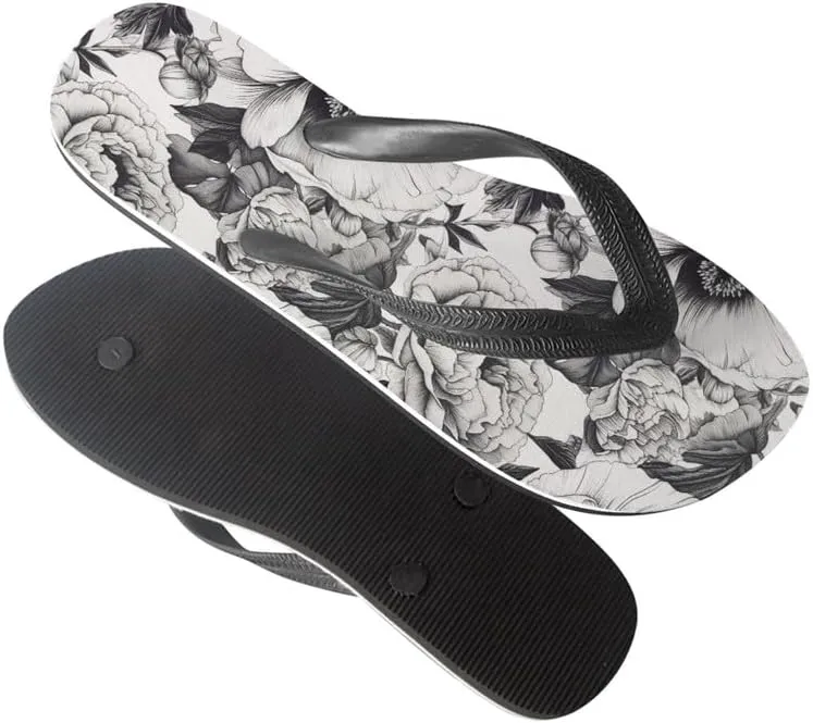 Women Geometry Flip Flop Sandal, Butterfly Sunflower Lightweight Thong Sandals Comfort Summer Beach Slippers
