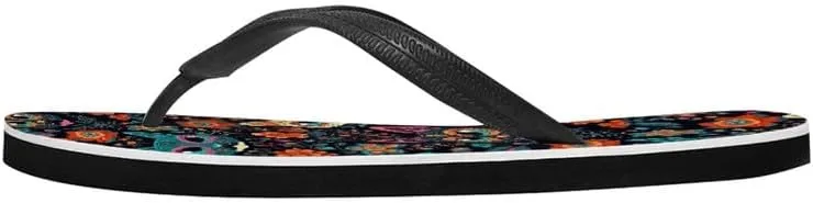 Women Geometry Flip Flop Sandal, Butterfly Sunflower Lightweight Thong Sandals Comfort Summer Beach Slippers