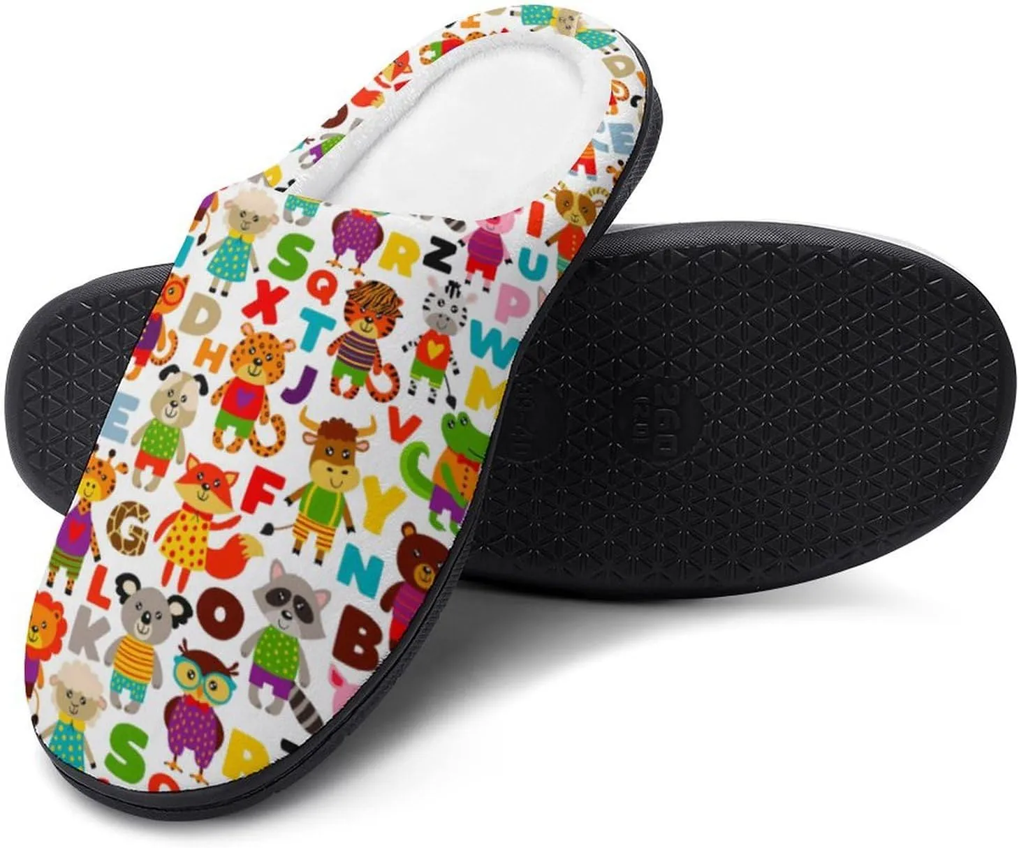Women House Slippers Ladies Christmas Cotton Slippers Memory Foam Clog Slippers Non-Slip Warm Indoor Outdoor Shoes