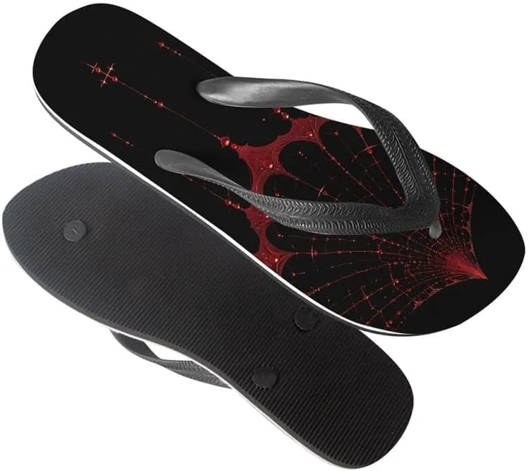 Women Retro Flip Flop Sandal Ginkgo Leaves Casual Thong Sandals Rose Feather Couple Beach Sandals Indoor or Outdoor