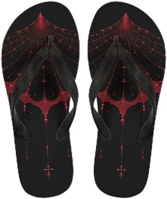 Women Retro Flip Flop Sandal Ginkgo Leaves Casual Thong Sandals Rose Feather Couple Beach Sandals Indoor or Outdoor