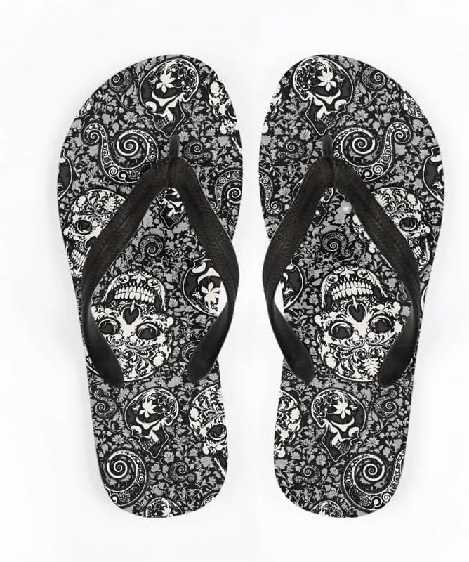 Women Retro Flip Flop Sandal Ginkgo Leaves Casual Thong Sandals Rose Feather Couple Beach Sandals Indoor or Outdoor